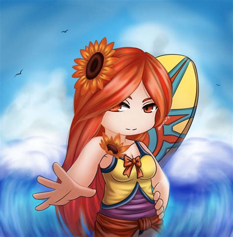 League Of Legends Pool Party Leona Chibi By Hecatiartz On Deviantart