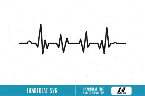 Heartbeat Svg Lifeline Svg Heartbeat Clip Art Heartbeat Graphics EKG Svg ECG Svg Heart