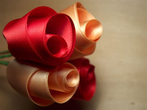 Ribbon Roses 5 Steps With Pictures Instructables