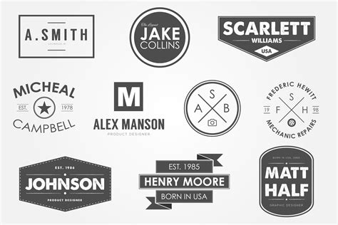Personal Name Logos Vol 3 Branding And Logo Templates Creative Market