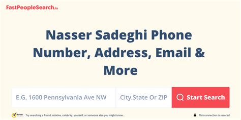 Nasser Sadeghi Phone Number Address Email And More