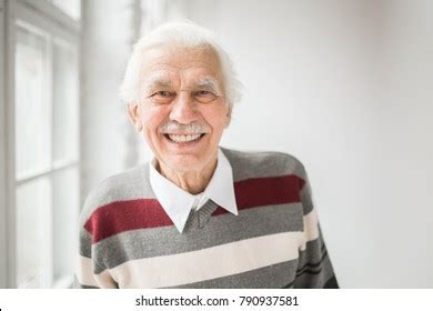 Closeup Portrait Smiling Caucasian Elderly Man Stock Photo Shutterstock