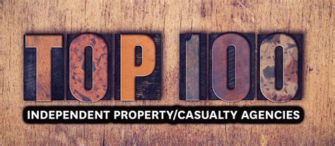 The list is based on total revenue for 2017 and is comprised of agencies focused on retail policies. Top 100 Independent Property/Casualty Agencies