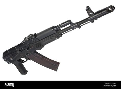 Kalashnikov Ak 74m Assault Rifle On White Stock Photo Alamy