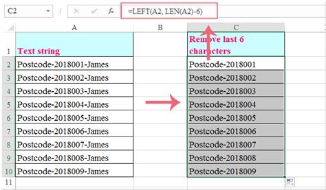 How To Remove First Last Or Certain Characters From Text In Excel
