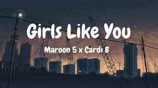 Maroon Girls Like You Chords Lyrics Ft Cardi B Chordu