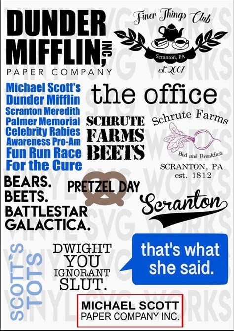 The Office SVG FILES | The office, The office show, Internet marketing