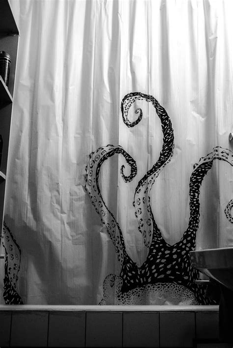 Kraken Bathroom Printed Shower Curtain Bathroom Shower