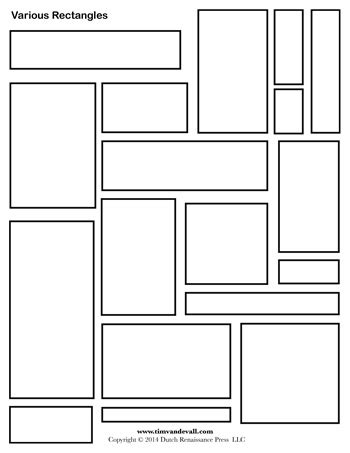 Rectangle Templates - Various - Tim's Printables