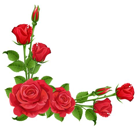 Rose Border Clip Art Png Png Picture Red Roses Border Png