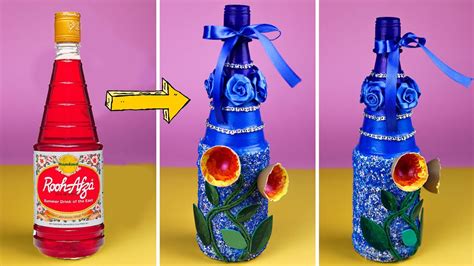 Showpiece Making Idea Using Roohafza Plastic Bottle Plastic Bottle