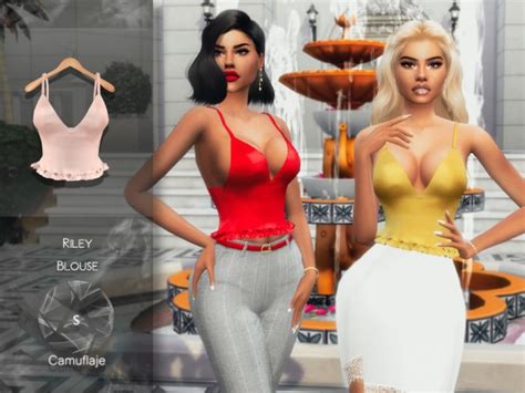Riley Blouse By Camuflaje At Tsr Sims 4 Updates