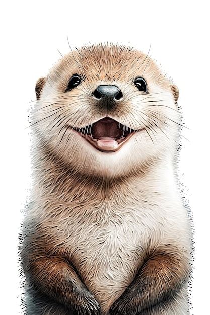 Premium Photo Ai Generated Illustration Of Happy Smiling Otter