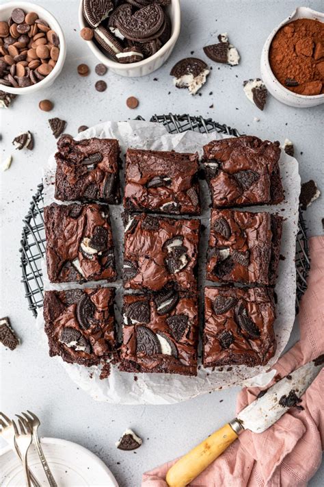 Thick Chewy Fudgy And Full Of Oreos This Oreo Brownie Recipe Is A