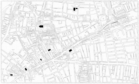 Jack The Ripper Map Of Spitalfields And Whitechapel 1888