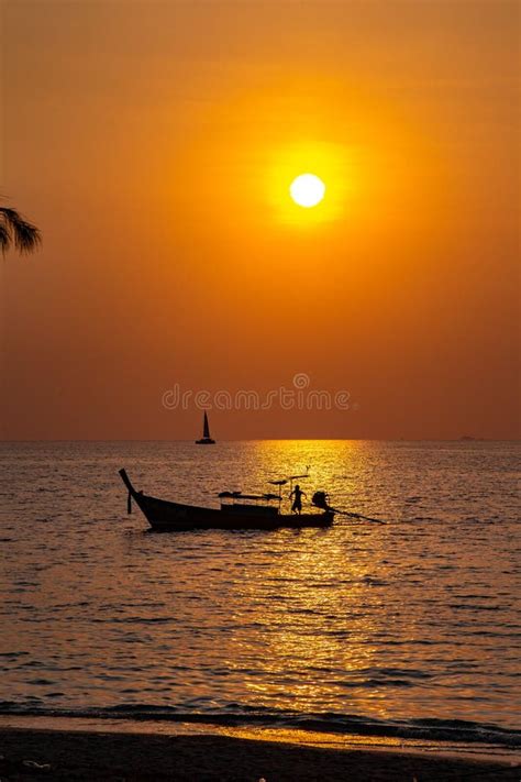 View Of Sunset Beach In Koh Lipe Thailand Stock Image Image Of High Aerial