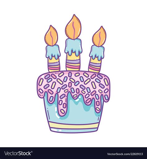 Birthday Cake Cartoon Royalty Free Vector Image