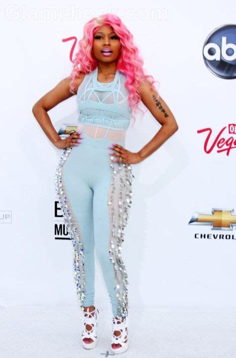 Nicki Minaj Flaunts A Funky Ice Blue Jumpsuit Nicki Minaj Photos