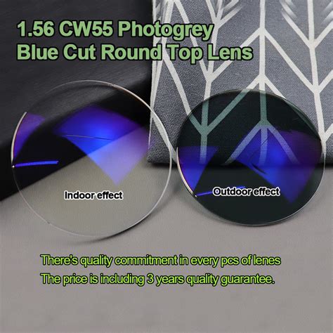 1 56 Cw55 Uc Hc Hmc Shmc Blue Cut Bifocal Lens Flat Top Photochromic Optical Ophthalmic Lens