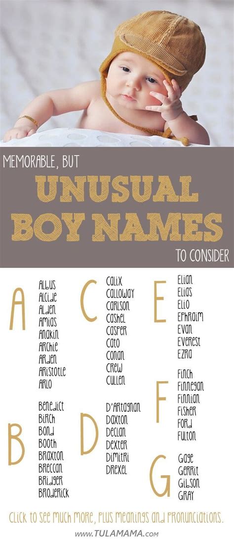 Memorable But Unusual Boy Names To Consider In Unusual Boy Names Unusual Baby Names