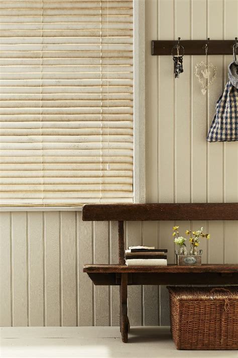 The Speckled Design Of Our Country Chic Clay Wooden Blind Is Attractive
