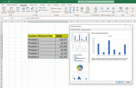 Jak łatwo zrobić wykres kolumnowy w Excelu jak Łatwo