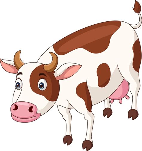 Premium Vector Cartoon Cute Brown Cow