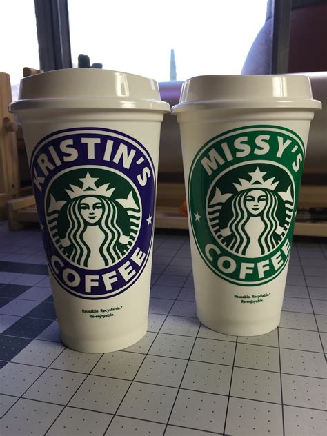 There is no discount if using our for here cups. Starbucks 16oz Reusable Cup With Custom Vinyl