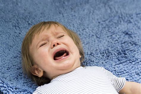 Crying Boy Stock Image Image Of Infant Lying Face 42640419