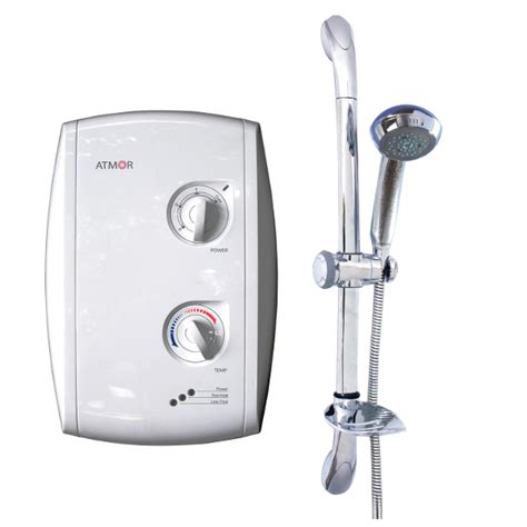 One instantaneous water heater for shower, bathtub and hand basin. BlueWave 401 Shower Heater, 3.5kW, Chrome accessories ...