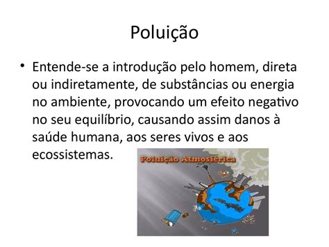 Por Poluição Entende-se A Introdução Pelo Homem Direta Ou Indiretamente