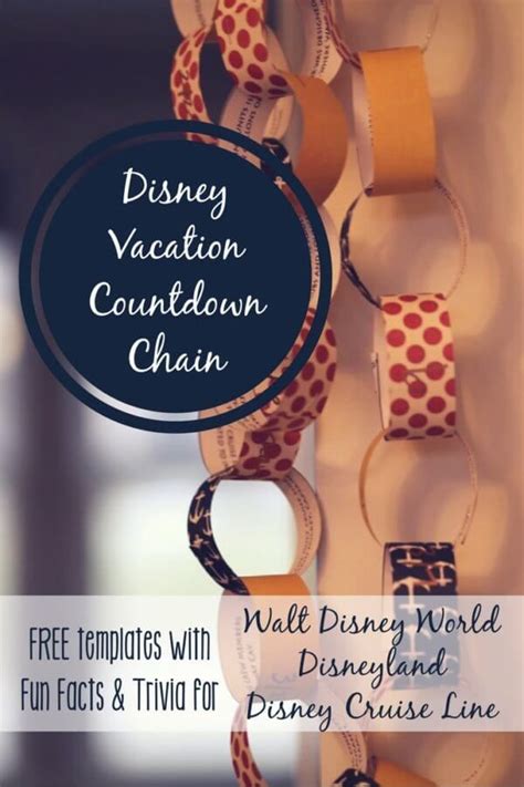 Free Printable Disney Countdown Chains • Delightful Life Disney