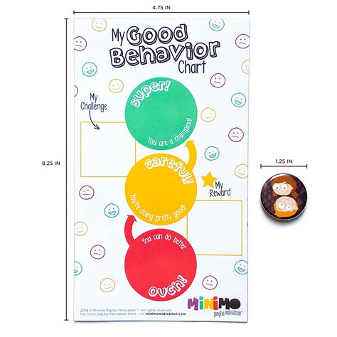 Minimo Motivation My Good Behavior Chart Magnetic Behavior Chart