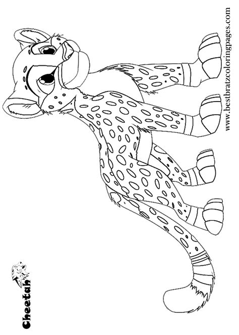 Cheetah Cub Coloring Pages Clip Art Library