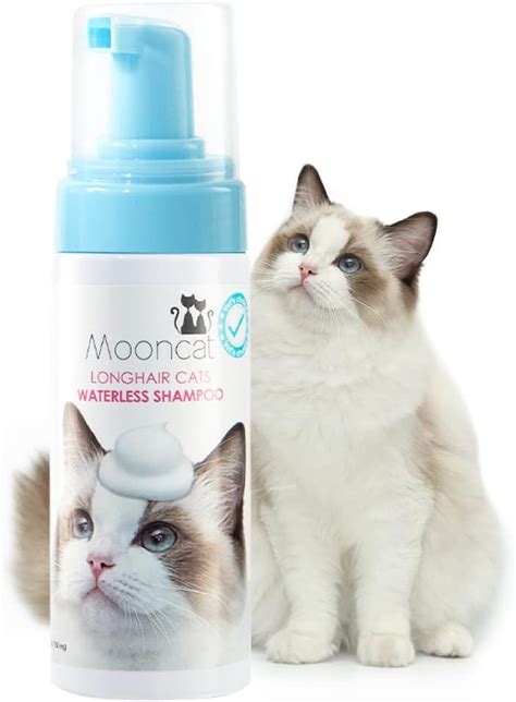 mooncat waterless cat shampoo licking safe dry shampoo for longhair cats no rinse