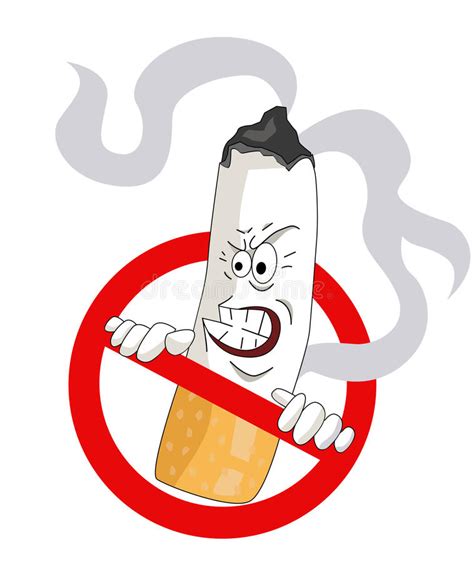 Cartoons No Smoking Sign Stock Vector Illustration Of