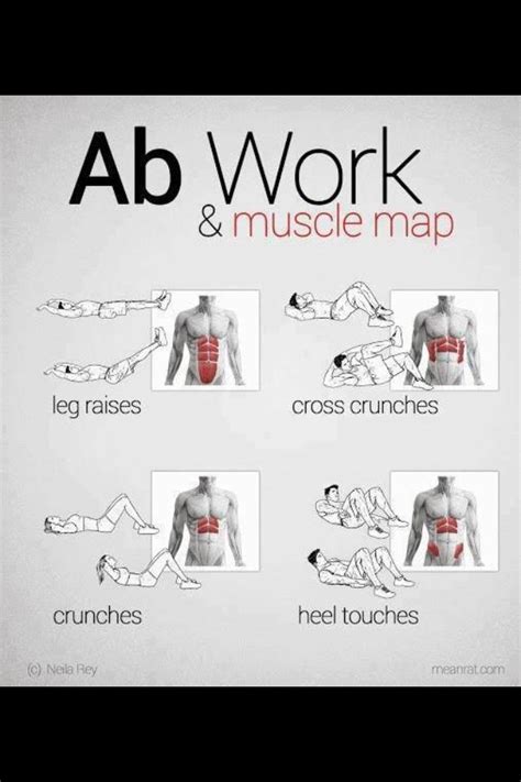 Neila Rey Ab Muscle Map Ab Work Abs Workout For Women Best Ab Workout
