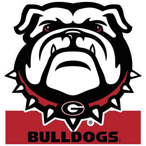 Georgia Bulldogs Mascot Table Sign 7 12in X 8in Bulldog Mascot
