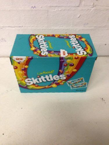 New Skittles Confused Full Box 36 Packs Retro Sweets Candy Chewy Fruity