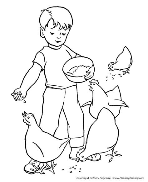 Kids Doing Chores Coloring Pages