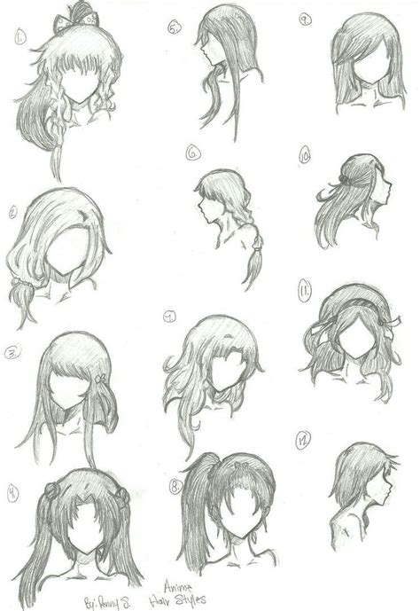 Pin By Jessica Ridgway On Hair Stylirtes How To Draw Hair Anime Hair