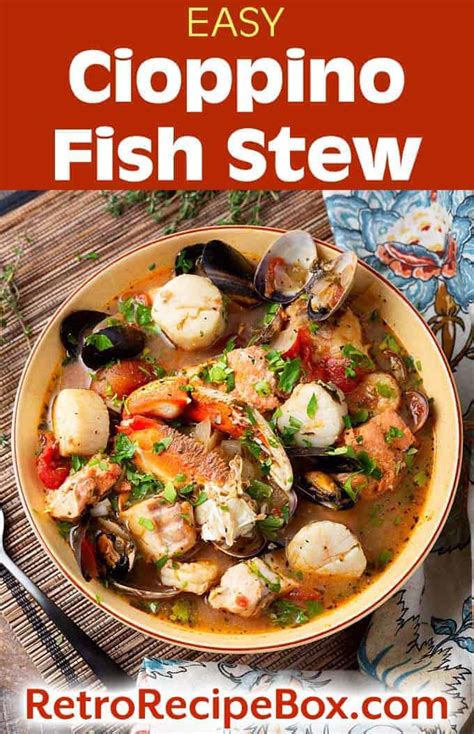 Cioppino Fish Stew Retro Recipe Box