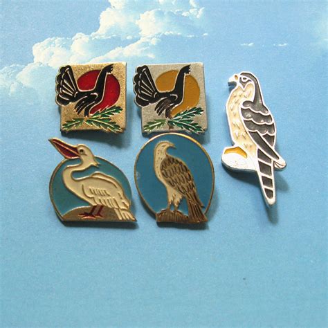 Vintage Birds Pins Bird Lapel Pin Birds Charms Birds Pin Etsy