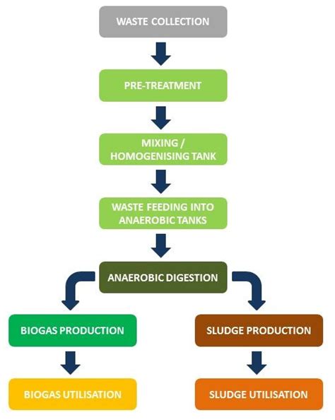 Biogas Production Process Flow Diagram