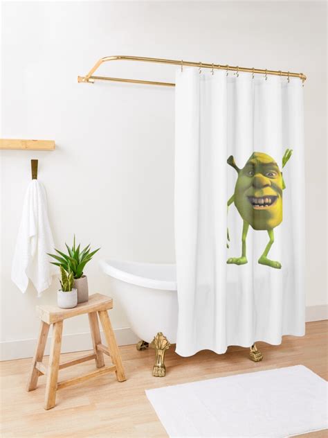 Shrek Wazowski Shower Curtain For Sale By Tibovergote Redbubble