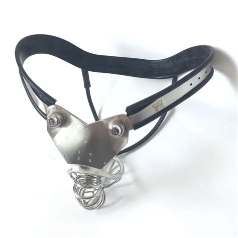 hot male chastity device stainless steel male chastity belt double wire breathable chastity cage