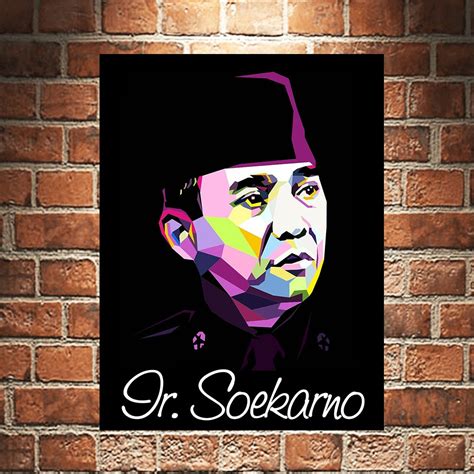 Jual Sukarno Soekarno Presiden Indonesia Poster Kayu Pajangan Dekorasi Dinding Rumah Wall Decor
