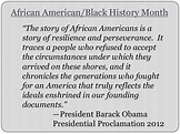 African American/Black History Month Presentation