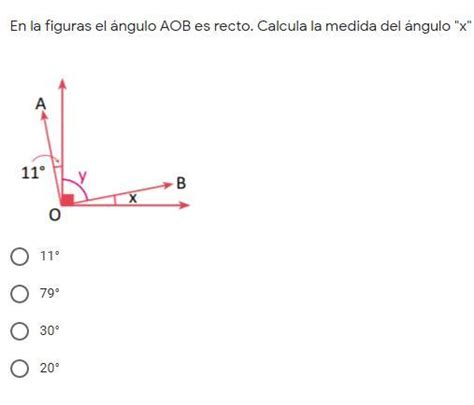 En La Figuras El ángulo Aob Es Recto Calcula La Medida Del ángulo X