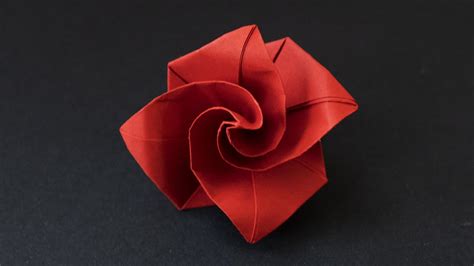 Easy Origami Rose Simple Paper Flower Youtube